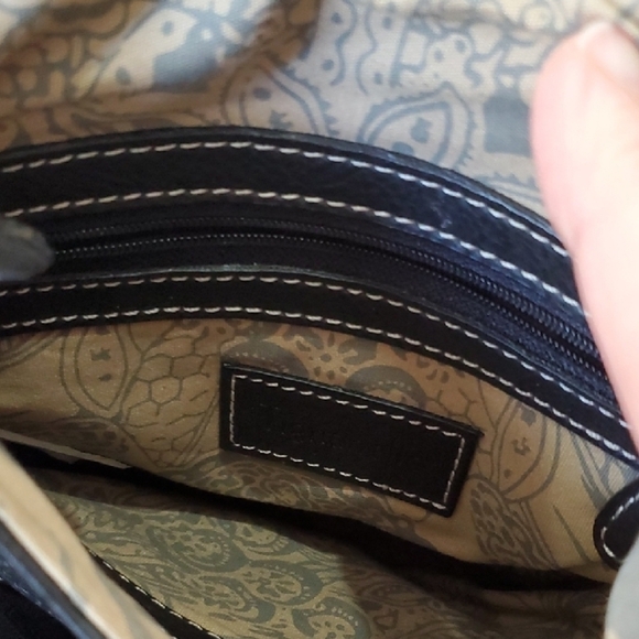 Tignanello Black Crossbody Bag with Flap Closure and Long Strap - Picture 5 of 12